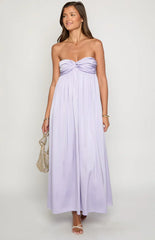 Maiana Lilac Strapless Maxi Dress