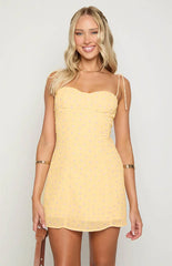 Penny Lane Yellow Floral Mini Dress