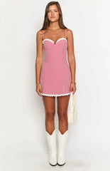 Cutie Pie Red Gingham Mini Dress