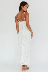 Spark Joy Floral Crochet Overlay White