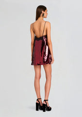 Olive Sequin Lace Dress
