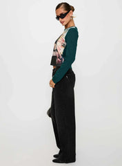 Anelli Low Rise Straight Leg Jeans Washed Black